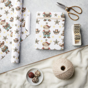 Papel De Presente Papai Noel Ocidental