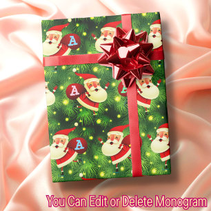 Papel De Presente Papai Noel   Personalize o seu monograma no Papai