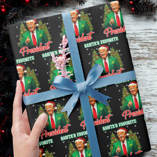 Papel De Presente Papai noel Presidente Favorito   Presente de Natal