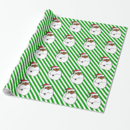 Papel De Presente Papai Noel preto