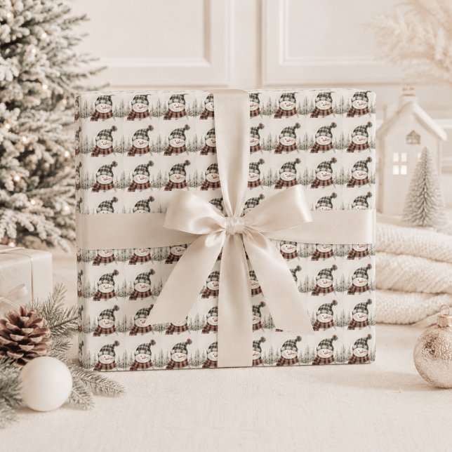 Papel De Presente Papai Noel Rústico Xadrez Natal Personalizado  (Criador carregado)