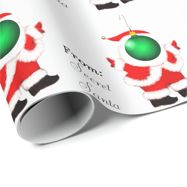 Papel De Presente Papai Noel Secreto (Ponta do rolo)
