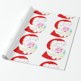 Papel De Presente Papai Noel Vermelho e Branco Natal Férias