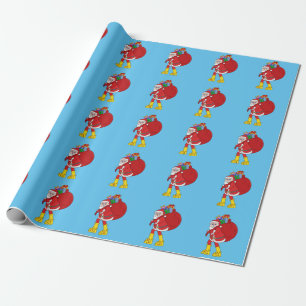 Papel De Presente Papai Noel Vestindo Big Yellow Boots