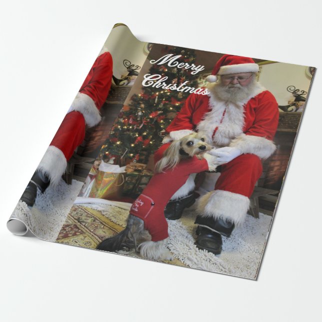 Papel De Presente Papais noeis (Desenrolado)