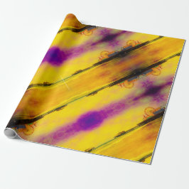 Papel De Presente Papais noeis Amarelos e Roxos Monica Pier