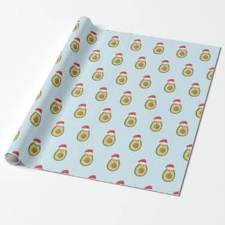 Papel De Presente Papais noeis Avocado Papel de Moldagem de Natal