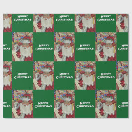 Papel De Presente Papais noeis Clássicos - Verificando Ele Duas Veze