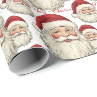 Papel De Presente Papais noeis Coletivos Face Branco