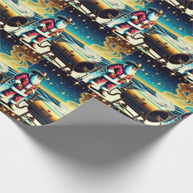 Papel De Presente Papais noeis Cozinhar No CHURRASCO No Natal (Ponta)