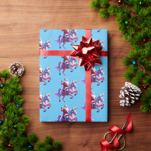 Papel De Presente Papais noeis de Anel Unicorn