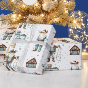 Papel De Presente Papais noeis de cowboy