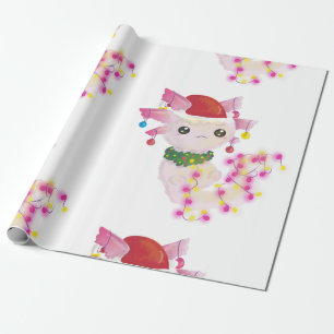 Papel De Presente papais noeis de natal axolotl