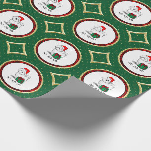 Papel De Presente Papais noeis de Natal Bichon Frise Dog Cute