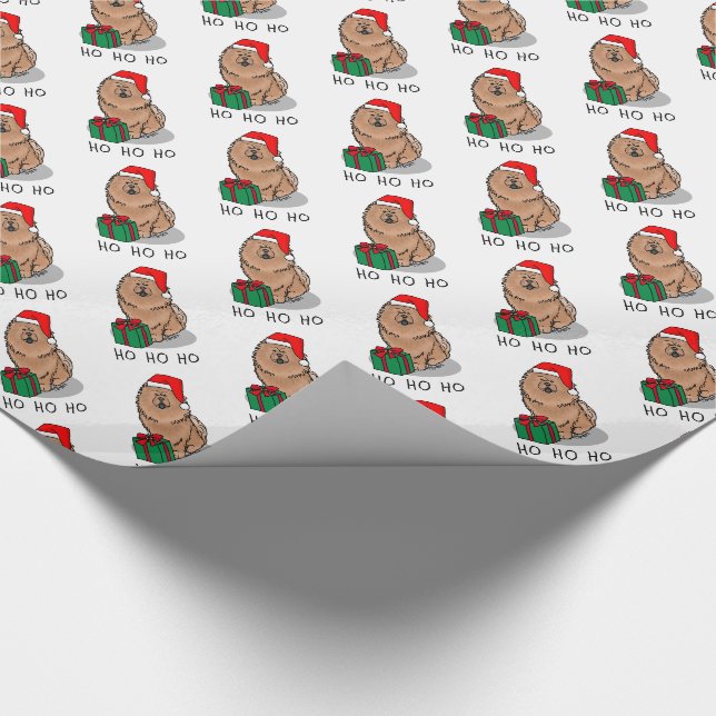 Papel De Presente Papais noeis de Natal Cachorro de Vaca (canela) (Ponta)