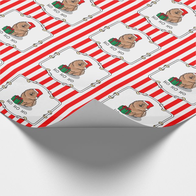 Papel De Presente Papais noeis de Natal Cachorro de Vaca (canela) (Ponta)