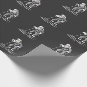 Papel De Presente Papais noeis de natal com limpeza Xmas
