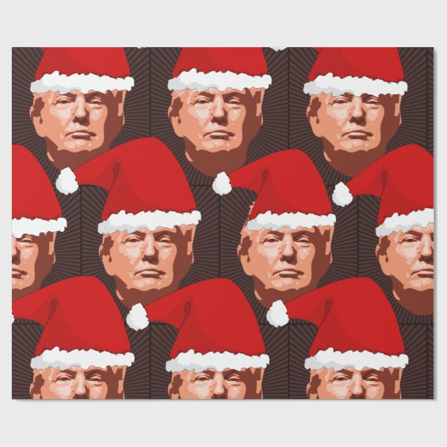 Papel De Presente Papais noeis DE NATAL DO DONALD TRUMP (Aberto)