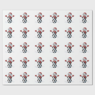 Papel De Presente Papais noeis de Natal do Snowman Baseball Esporte