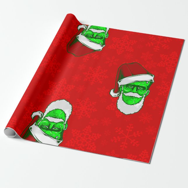 Papel De Presente papais noeis de natal feios, frankenstein monster  (Desenrolado)