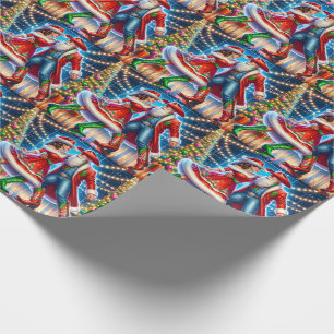 Papel De Presente Papais noeis de Natal para a Garota-do-campo