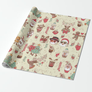 Papel De Presente papais noeis de natal ranzinza café de rena de bon