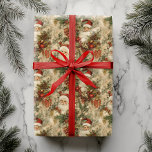 Papel De Presente Papais noeis de Natal Vintage Victorian<br><div class="desc">Este design pode ser personalizado escolhendo a opção personalizar mais. Você também pode transferir para outros itens. Entre em contato comigo em colorflowcreations@gmail.com ou use a opção de bate-papo no topo da página se você quiser ter este design em outro produto ou precisar de assistência. Veja mais designs ou siga-me...</div>