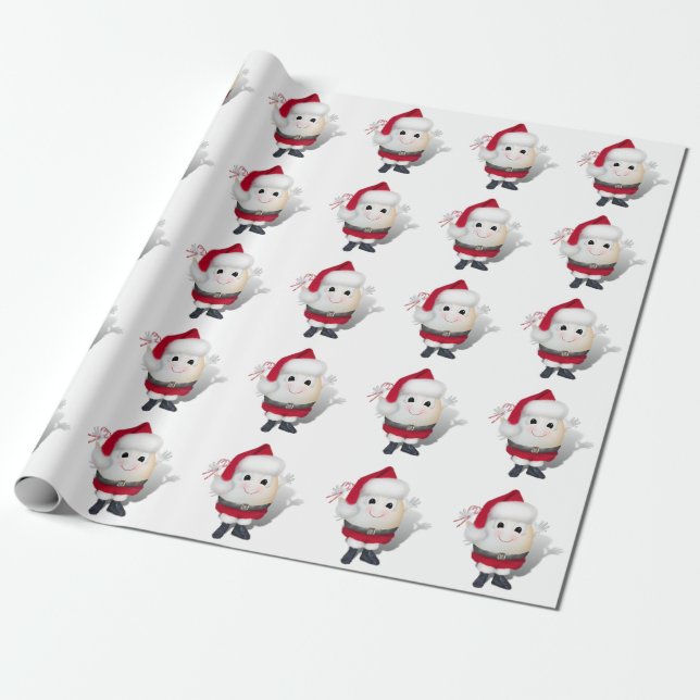 Papel De Presente Papais noeis de Ovos Bonitos - Natal Eggstrordinár (Desenrolado)