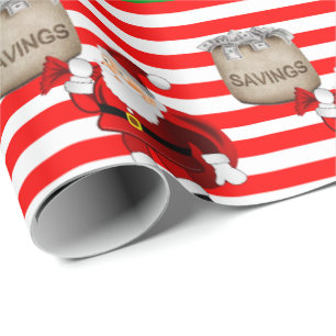 Papel De Presente Papais noeis de Papel de Moldagem de Natal