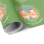 Papel De Presente Papais noeis de porcos e Reindeer Wreath na Guiné<br><div class="desc">Papais noeis de porco e Reindeer Wreath na Guiné de Natal personalizados papel de embalagem de Natal de Ricaso</div>