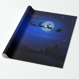 Papel De Presente Papais noeis e seu Reindeer -