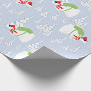 Papel De Presente papais noeis engraçados de ursos polares