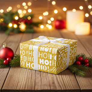 Papel De Presente Papais noeis Festivos HO! Hei! Hei! Saudação a Vel