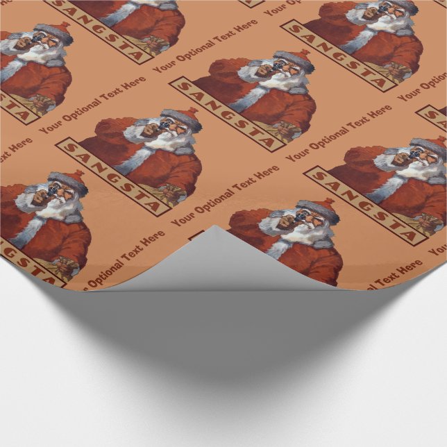 Papel De Presente Papais noeis Gangsta papel de empacotamento person (Ponta)