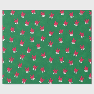 Papel De Presente Papais noeis Glove ASL I Love You Gift Wrap