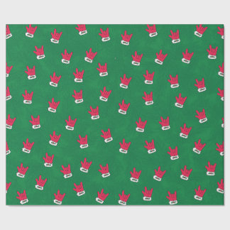 Papel De Presente Papais noeis Glove ASL I Love You Gift Wrap