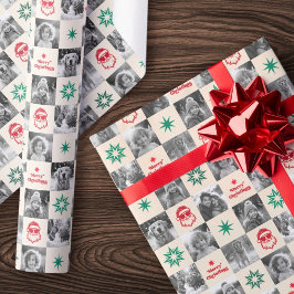Papel De Presente Papais noeis legal retrorados Foto de Natal Feliz 