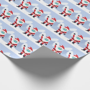 Papel De Presente Papais noeis mascarados de Natal