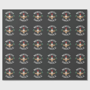 Papel De Presente Papais noeis Musculares Engraçados do North Swole 