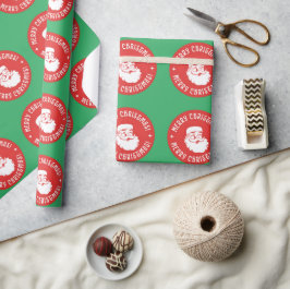 Papel De Presente Papais noeis no Natal