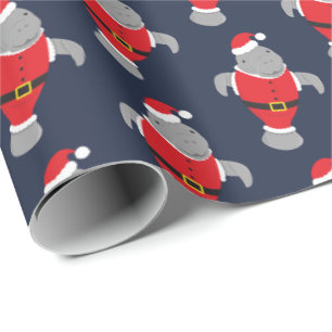 Papel De Presente Papais noeis Novelty Animal Manatee Natal
