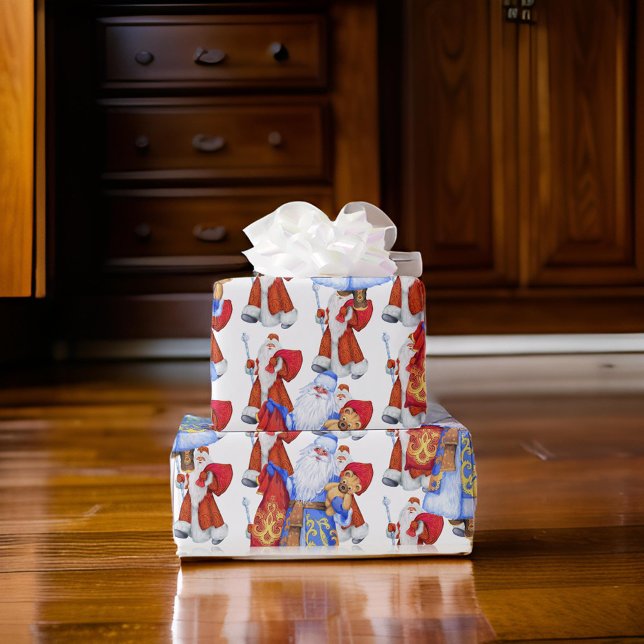 Papel De Presente Papais noeis Papais noeis Papel de enrolamento (Criador carregado)