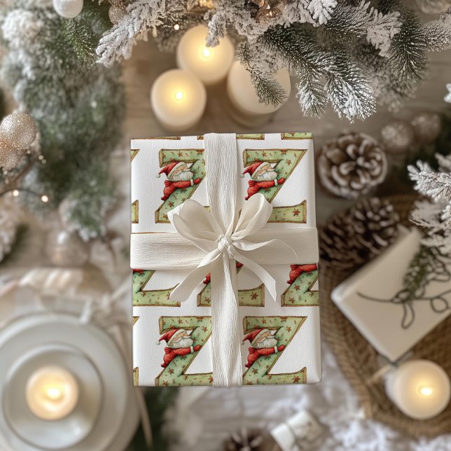 Papel De Presente Papais noeis Pegando Algumas Letra Zs - Natal (Criador carregado)