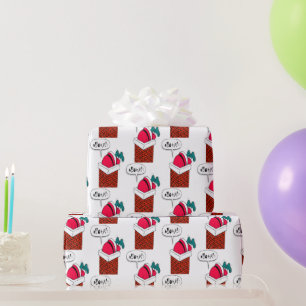 Papel De Presente Papais noeis presos na chaminé