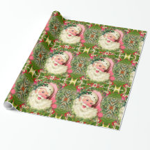 Papais noeis Rosa Vintage Para Natal 30" x 15'