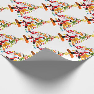 Papel De Presente Papais noeis, Rudolph, Snowman e Elf
