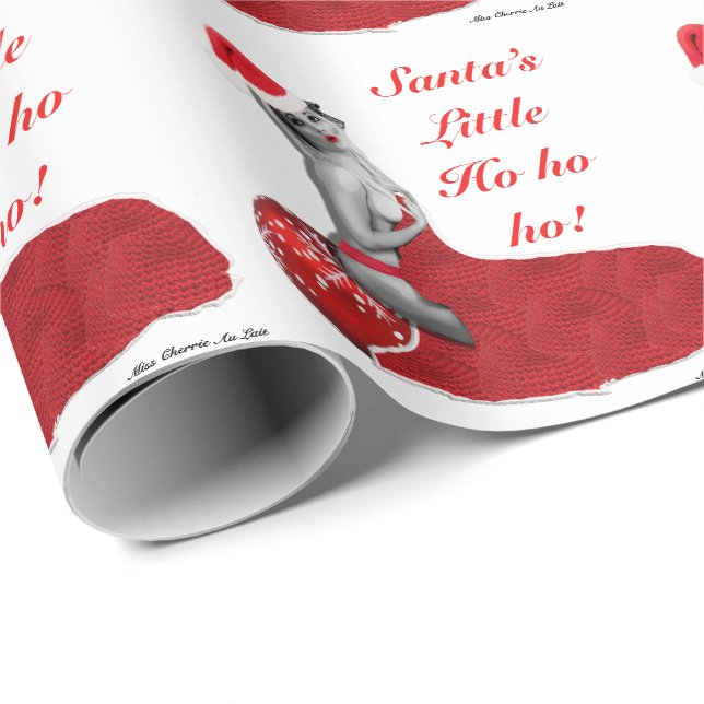 Papel De Presente Papais noeis Sexuais Pinup Menina Festa de Natal (Ponta do rolo)