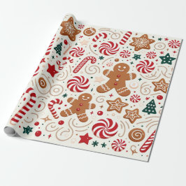 Papel De Presente Papais noeis Sweets