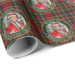 Papel De Presente Papais noeis Trump MAGA Xadrez de Natal do Tartan<br><div class="desc">Um rolo de papel de embrulho da xadrez Real Stewart Tartan,  gravado com um trunfo festivo e uma mensagem de Natal MAGA: "DESEJANDO A VOCÊ UM NATAL MAGANIFICENTE!"</div>