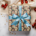 Papel De Presente Papais noeis Vintage de Decoupage de Natal<br><div class="desc">Este design pode ser personalizado escolhendo a opção personalizar mais. Você também pode transferir para outros itens. Entre em contato comigo em colorflowcreations@gmail.com ou use a opção de bate-papo no topo da página se você quiser ter este design em outro produto ou precisar de assistência. Veja mais designs ou siga-me...</div>